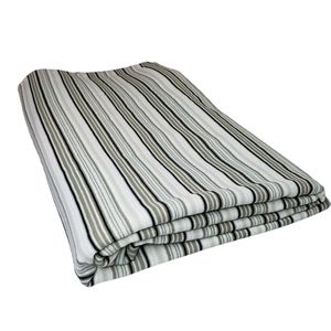 Olive Green Striped Fabric Scrap For Sewing Crafts Projects